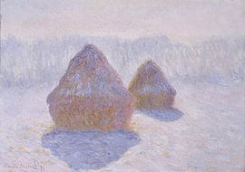 Meules de foin (Effet de neige et soleil), Claude Monet