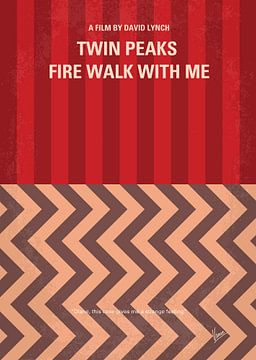 No169 My Fire walk with me minimal movie poster by Chungkong Art