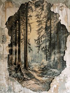 Wald Wand Durchbruch Durchsicht surreal Traum Übergang Magie
