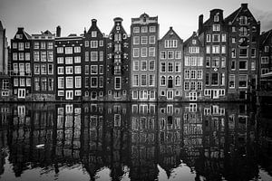 Grachtenpanden in Amsterdam van Heleen Pennings