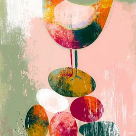 Abstraktes Huhn mit bunten Eiern von But First Framing