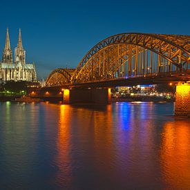 Hohenzollernbrücke der Rhein Kölner Dom von Rene du Chatenier
