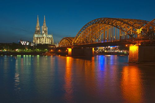 Hohenzollernbrücke the Rhine Cologne Cathedral by Rene du Chatenier
