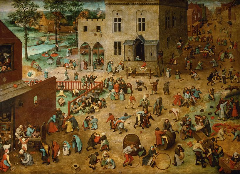 Die Kinderspiele - Pieter Bruegel the Elder von Schilders Gilde