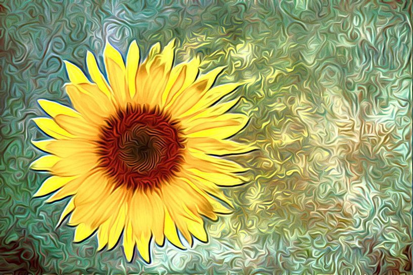 Zonnebloem ART 3.0 van Ingo Laue