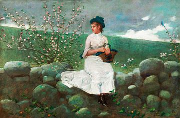 Perzik bloesem (1878) door Winslow Homer. van Studio POPPY