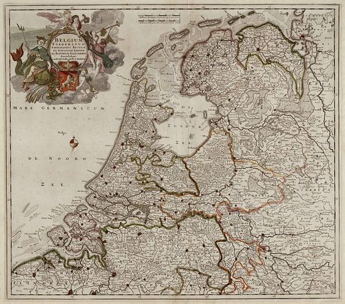 Belgium foederatum / Kaart van Nederland