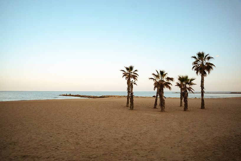 Zonsondergang op het strand - El Campello, Spanje van Tessa Hoogenboezem