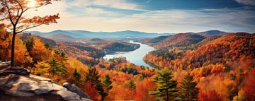 Panorama d'automne dans la vallée sur ByNoukk