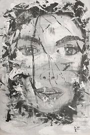 Frauenporträt in schwarz-weiß von jolanda verduin