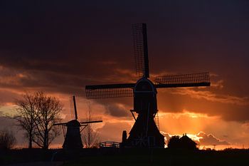 The beautiful mills at sunset.