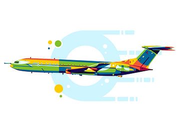 Vickers VC-10 in Pop Art van Lintang Wicaksono