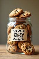 Je loopt me vol op het koekje
