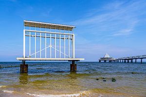 Leinwand und Seebrücke in Heringsdorf auf der Insel Usedom