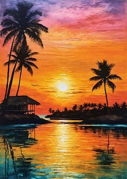 Malediven Atol Zonsondergang van MIROKKU