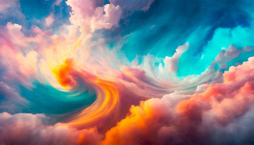Kleurrijke wolken in regenboogkleur van Mustafa Kurnaz