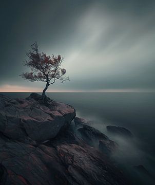 Arbre côtier en solitude