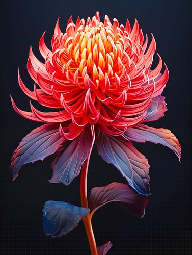 portret van een lamelbloem