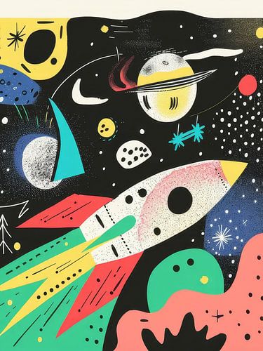 Space Rocket Style Abstract
