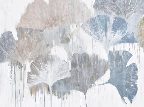 Feuilles silencieuses en bleu