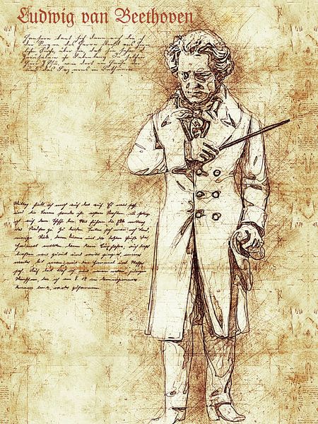 Ludwig van Beethoven van Printed Artings