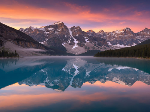 Moraine Lake Mountain Reflection