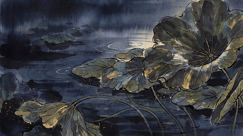 Gilded Night Lotus