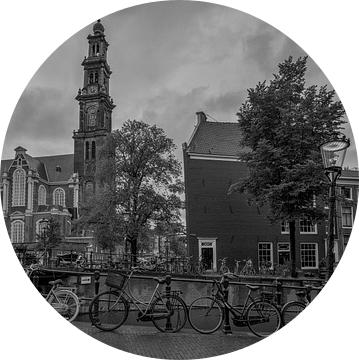 Westerkerk gezien vanaf de Bloemgracht in Amsterdam van Peter Bartelings