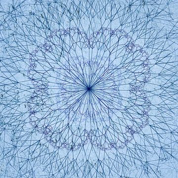 Minimal mandala, blue by Rietje Bulthuis