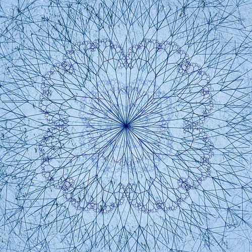 Minimal mandala, blue