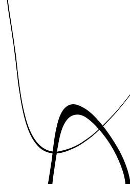 In elkaar grijpende twee B | Minimalistische lijn Abstract van Menega Sabidussi