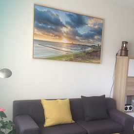 Customer photo:  Sunset  as seen from the Dellewal at West Terschelling by Evert Jan Luchies, on canvas