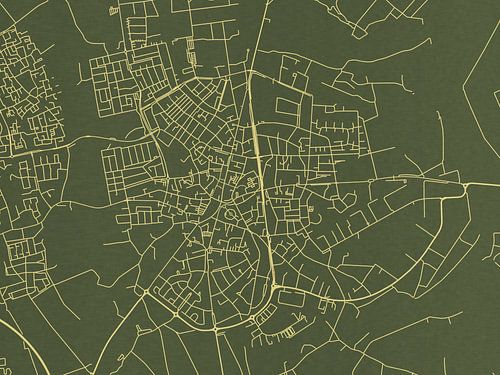 Carte de Valkenswaard en or vert
