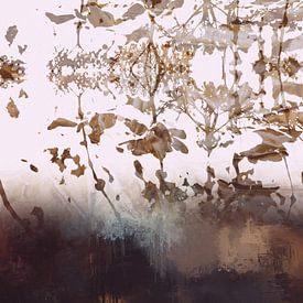 Freiheit | Abstrakte Landschaft in einer malerischen Farbpalette aus Braun und Taupe von MadameRuiz