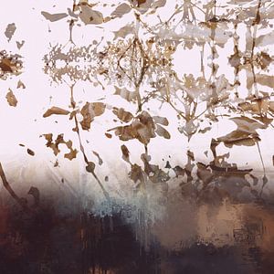Freiheit | Abstrakte Landschaft in einer malerischen Farbpalette aus Braun und Taupe