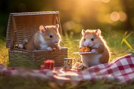 Hamster genießen ein Picknick #3