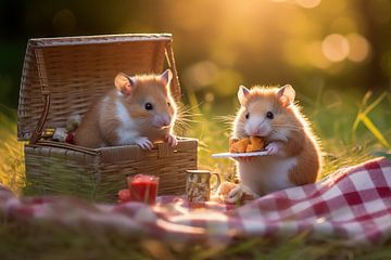 Hamsters enjoy a picnic #3 by Ralf van de Sand