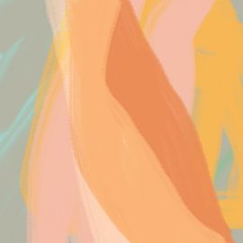 Colorful modern abstract art in neon and pastel colors no 1. by Dina Dankers