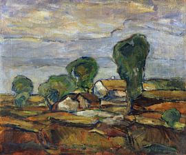 Adolf Hölzel, Landscape with houses and trees, 1905 by Atelier Liesjes