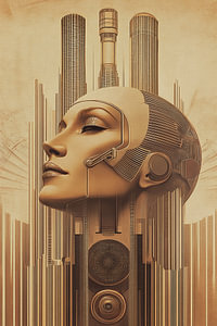 Metropolis der Zukunft und die Frau der Vision