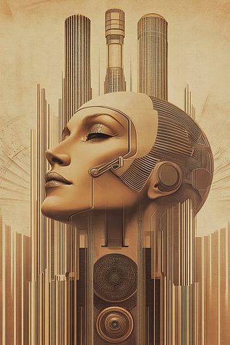 Metropool van de toekomst en de vrouw met visie