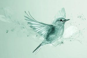 Flügel des Lichts: Dynamische Vogel-Skizze
