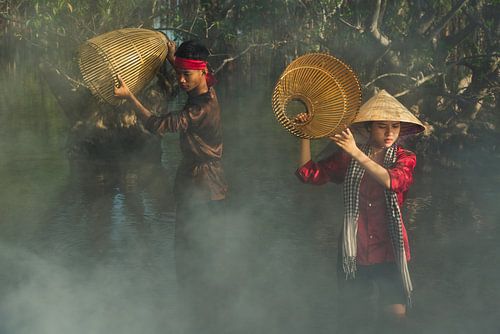 Vissen op de traditionele manier