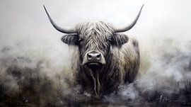 Big grazer the Scottish Highlander cow