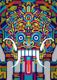 Barong Bali Maske Wpap Kunst von Art Kingdom