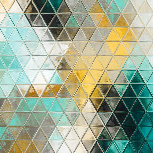 Mozaïek wit groen geel #mosaic