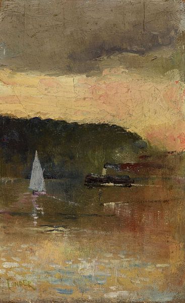 Coucher de soleil, port de Sydney, Charles Conder par Des maîtres magistraux
