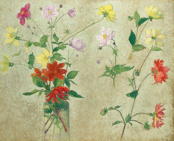 Bouquet and flower study, Achille Laugé by All the Masters