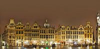 Grote Markt van Brussel Panorama van Panorama Streetline thumbnail