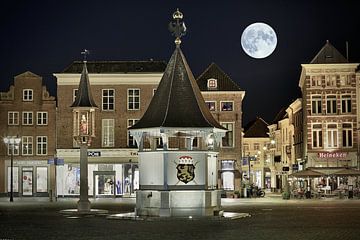 Den Bosch with a full moon by Jasper van de Gein Photography